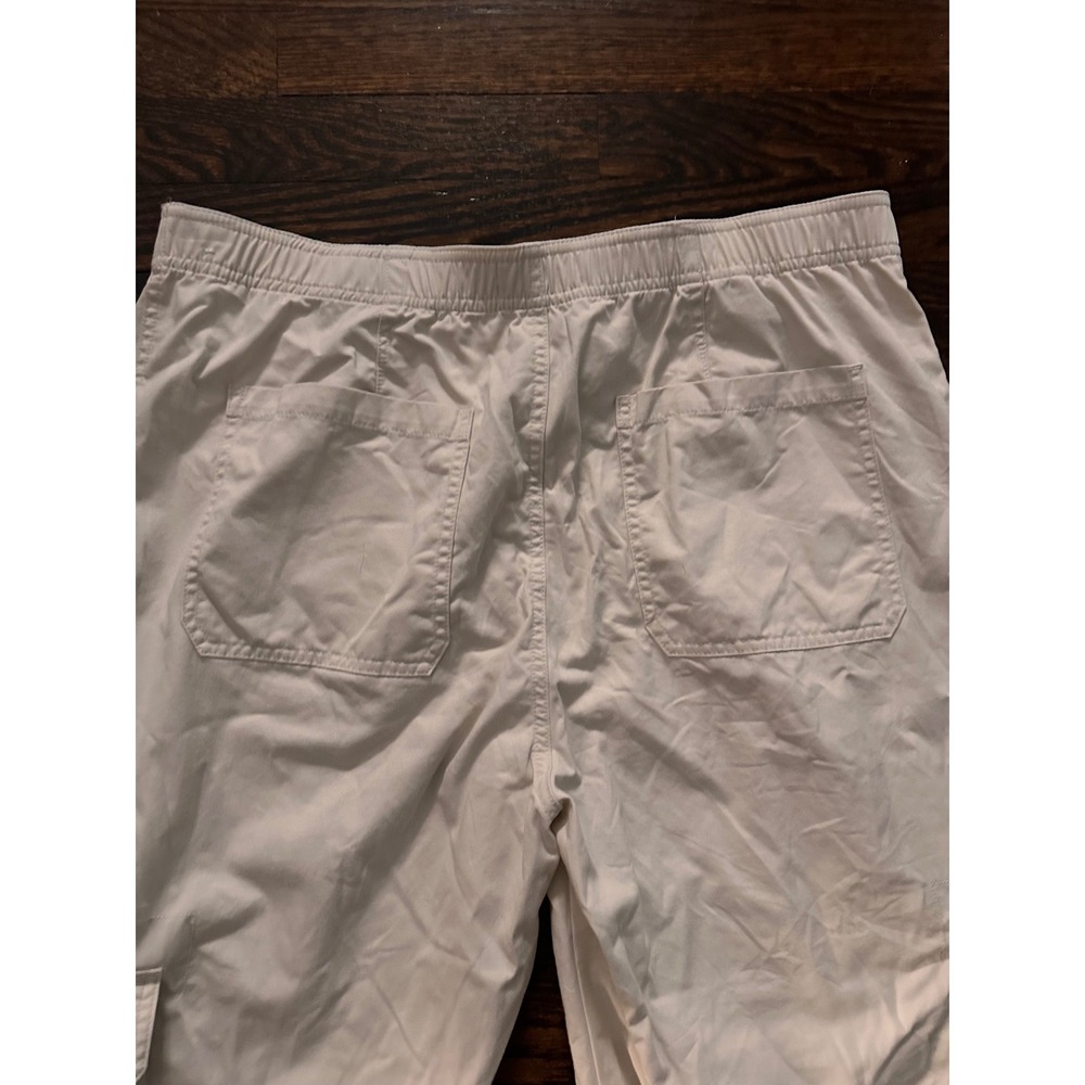 Abercrombie‎ & Fitch Cargo Pants Women 16 Beige Utility Straight Leg Cotton 33 - Picture 4 of 6